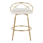 Silver Orchid Charlotte Glam 26 Fixed-Height Counter Stool (Set of 2)