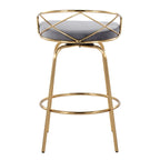 Silver Orchid Charlotte Glam 26 Fixed-Height Counter Stool (Set of 2)