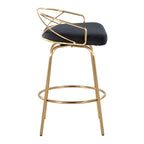 Silver Orchid Charlotte Glam 26 Fixed-Height Counter Stool (Set of 2)