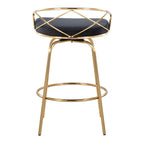 Silver Orchid Charlotte Glam 26 Fixed-Height Counter Stool (Set of 2)