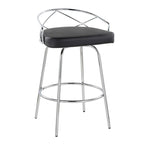 Silver Orchid Charlotte Glam 26 Fixed-Height Counter Stool (Set of 2)