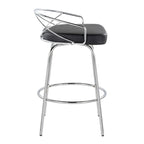 Silver Orchid Charlotte Glam 26 Fixed-Height Counter Stool (Set of 2)