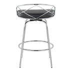 Silver Orchid Charlotte Glam 26 Fixed-Height Counter Stool (Set of 2)