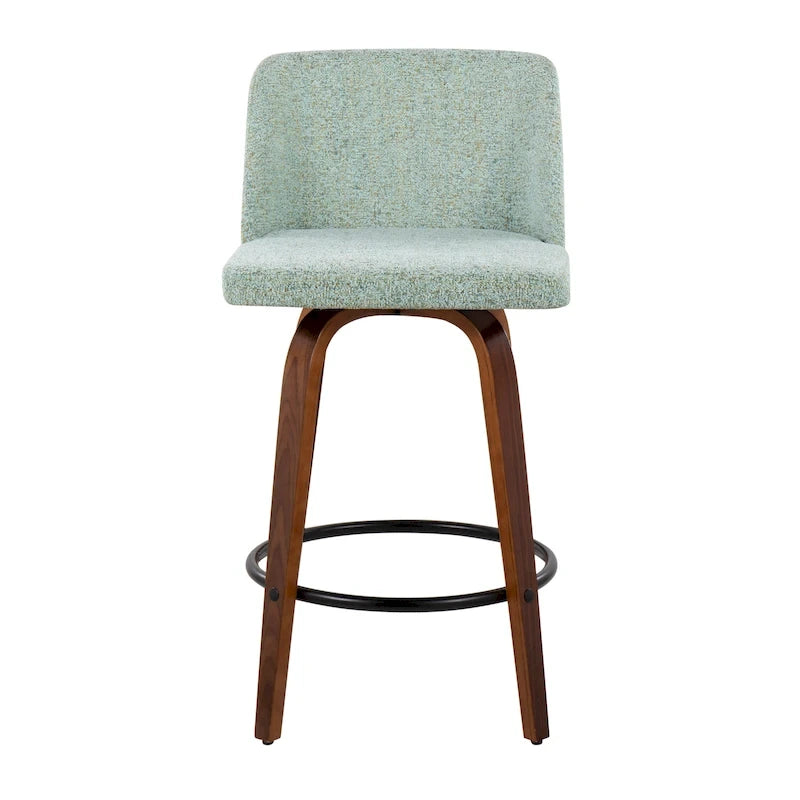 Carson Carrington Vallberga 26 Counter Stool with Black Round Footrest (Set of 2)