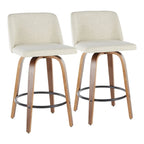 Carson Carrington Vallberga 26 Counter Stool with Black Round Footrest (Set of 2)