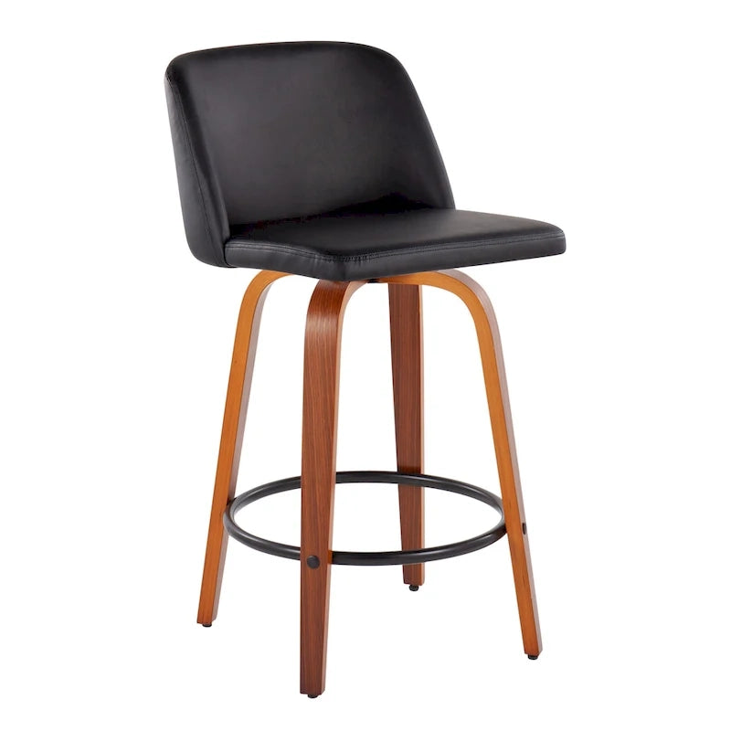 Carson Carrington Vallberga 26 Counter Stool with Black Round Footrest (Set of 2)