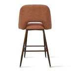 Upholstered Modern Bar Stool Walnut Leg (Set of 2)