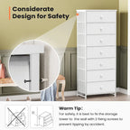 7 Drawers Chest Furniture Storage Tower Organizer Unit for Bedroom
