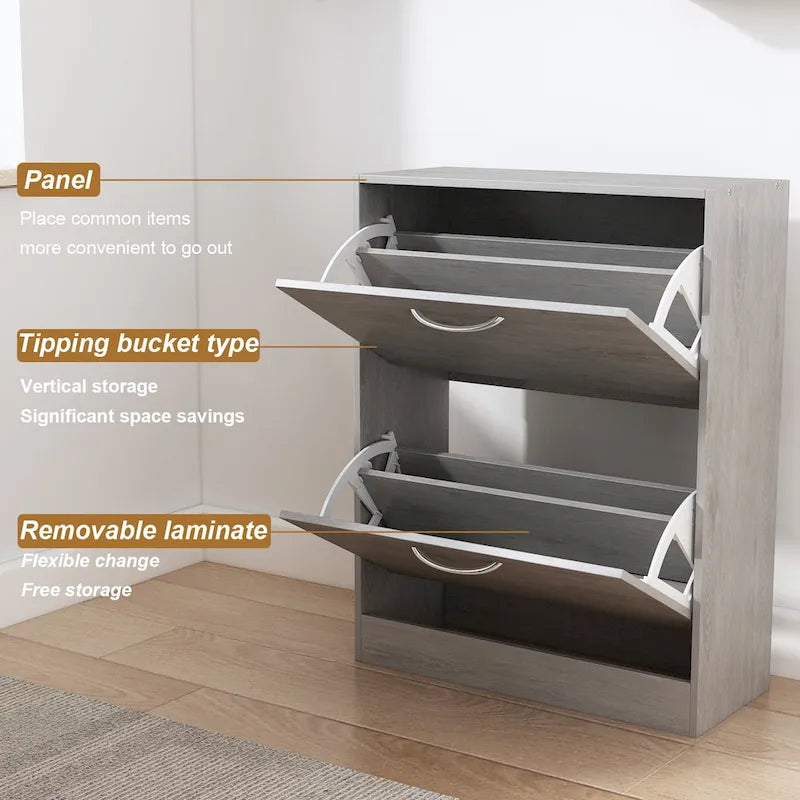 2-tier Shoe Storage for EntrywayCabinet for home