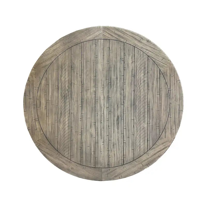 Roundhill Furniture Harola 5-Piece Dining Set, Round Pedestal Dining Table with 18 Leaf, 4 Side Chairs