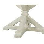 Roundhill Furniture Harola 5-Piece Dining Set, Round Pedestal Dining Table with 18 Leaf, 4 Side Chairs