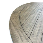 Roundhill Furniture Harola 5-Piece Dining Set, Round Pedestal Dining Table with 18 Leaf, 4 Side Chairs