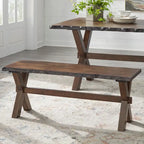 Simple Living Mandeville Live Edge Solid Wood Bench
