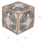 HERAT ORIENTAL Handmade Indo Cotton Pouf (India) - 16 x 16 x 16