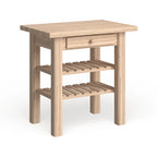 The Gray Barn Heavenly Winds Unfinished Solid Parawood Kitchen Island