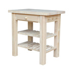 The Gray Barn Heavenly Winds Unfinished Solid Parawood Kitchen Island