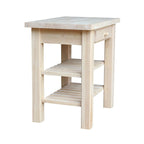 The Gray Barn Heavenly Winds Unfinished Solid Parawood Kitchen Island
