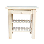 The Gray Barn Heavenly Winds Unfinished Solid Parawood Kitchen Island