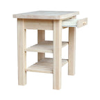 The Gray Barn Heavenly Winds Unfinished Solid Parawood Kitchen Island