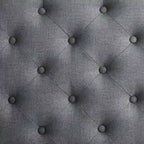 Abigal Charcoal Square Tufted Ottoman