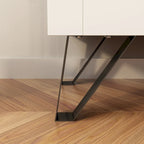 Buffet Sideborad Acrylic Glass Door Accent Wood Metal Storage Cabinet