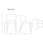 Conrad Cream Faux Leather Dining Chair (Set of 2)