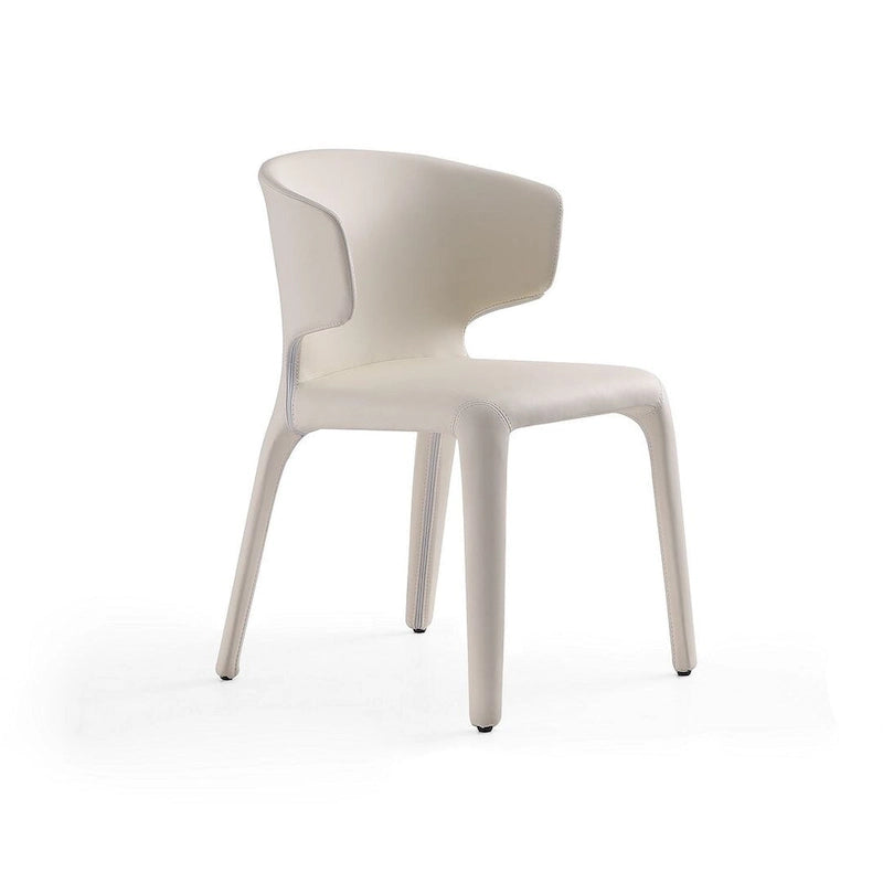 Conrad Cream Faux Leather Dining Chair (Set of 2)