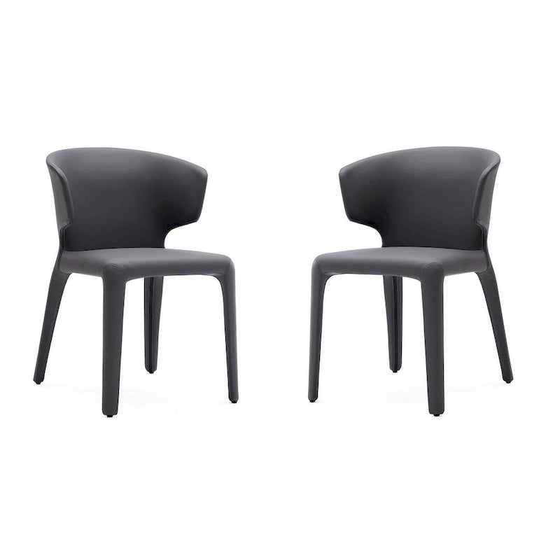 Conrad Cream Faux Leather Dining Chair (Set of 2)