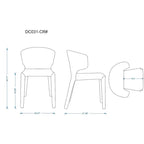 Conrad Cream Faux Leather Dining Chair (Set of 2)