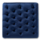Transitional Velvet Fabric Cocktail Ottoman