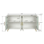 Wood Buffets Storage Cabinet with Adjustable Shelves