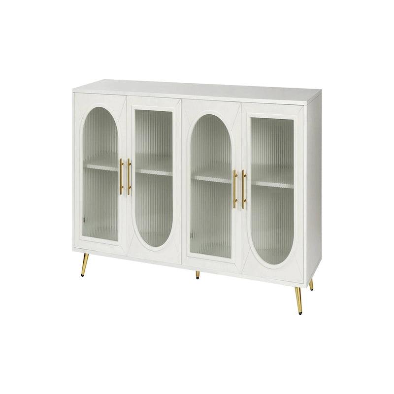 Wood Buffets Storage Cabinet with Adjustable Shelves
