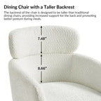 Amos Modern Boucle Dining Chair with Adjustment Feet by HULALA HOME