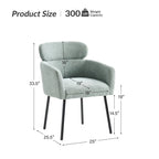 Amos Modern Boucle Dining Chair with Adjustment Feet by HULALA HOME