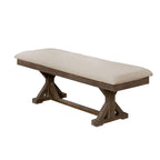 Best Quality Furniture 7-pc. Rustic Grey or Walnut Trestle Dining Set