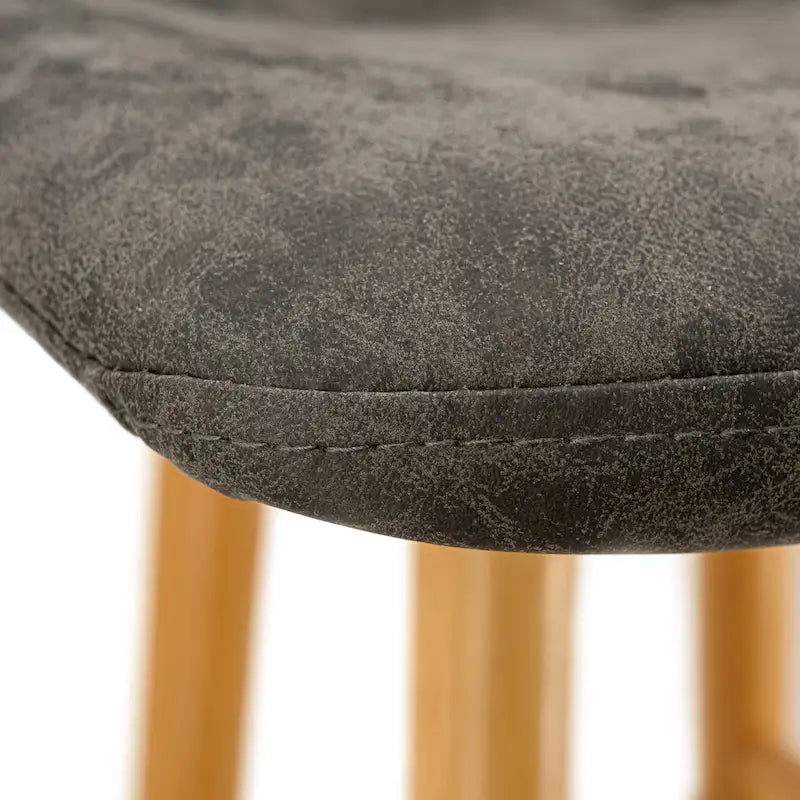 Markley Leather Dining Chair Set of 4 With Gold Metal Legs Modern Accent Side Chair