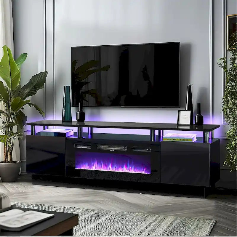 70 Fireplace TV Stand with 36 Electric Fireplace