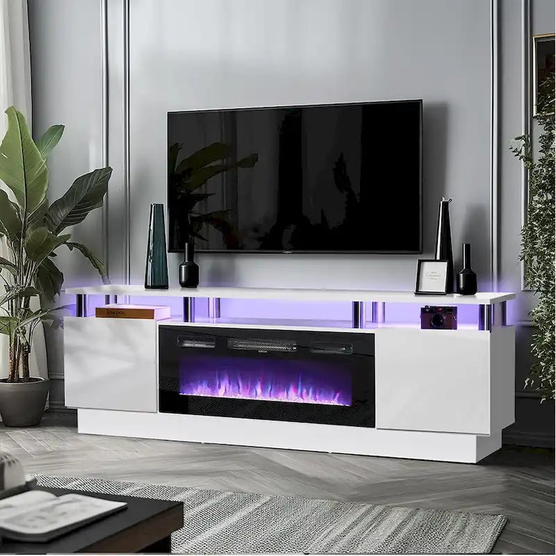 70 Fireplace TV Stand with 36 Electric Fireplace