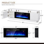 70 Fireplace TV Stand with 36 Electric Fireplace