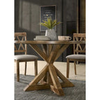 Roundhill Furniture Windvale Cross-Buck Base Dining Table