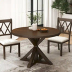 Roundhill Furniture Windvale Cross-Buck Base Dining Table