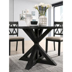 Roundhill Furniture Windvale Cross-Buck Base Dining Table