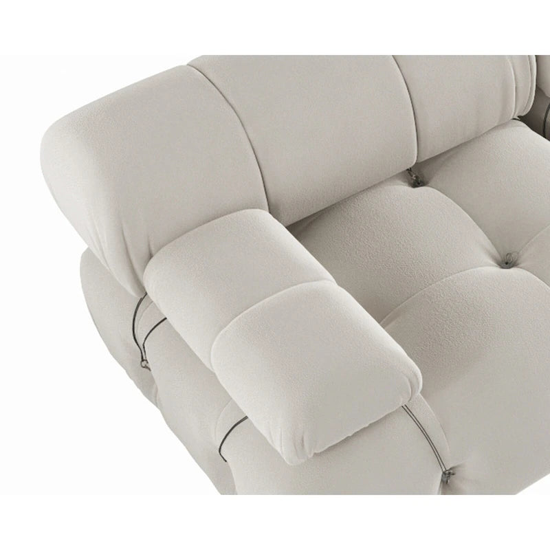 Velvet Fabric Upholstered Modular Sectional Sofa Modern Couch