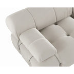 Velvet Fabric Upholstered Modular Sectional Sofa Modern Couch