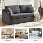 Volkhard 80.5 Modern Slipcovered Sofa With Removable Back Cushion By HULALA HOME