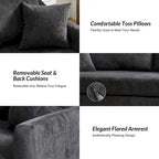 Volkhard 80.5 Modern Slipcovered Sofa With Removable Back Cushion By HULALA HOME