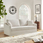 Volkhard 80.5 Modern Slipcovered Sofa With Removable Back Cushion By HULALA HOME