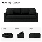 Volkhard 80.5 Modern Slipcovered Sofa With Removable Back Cushion By HULALA HOME