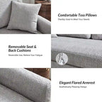 Volkhard 80.5 Modern Slipcovered Sofa With Removable Back Cushion By HULALA HOME