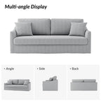 Volkhard 80.5 Modern Slipcovered Sofa With Removable Back Cushion By HULALA HOME